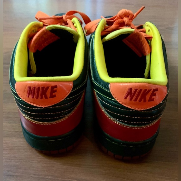NIKE Men’s Dunk Low “Nyx” Sneakers Black/Yellow/Orange Size 12 - 2008 RARE - Picture 3 of 7